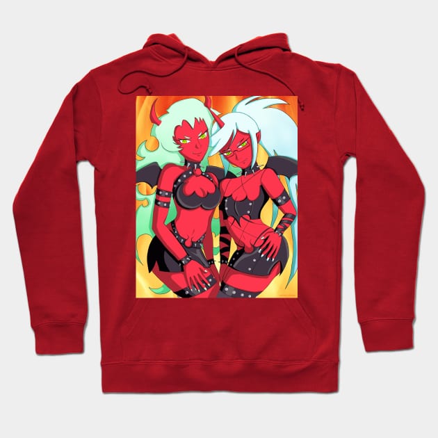 Scanty & Kneesocks - Panty & Stocking Hoodie by shiroi-okami